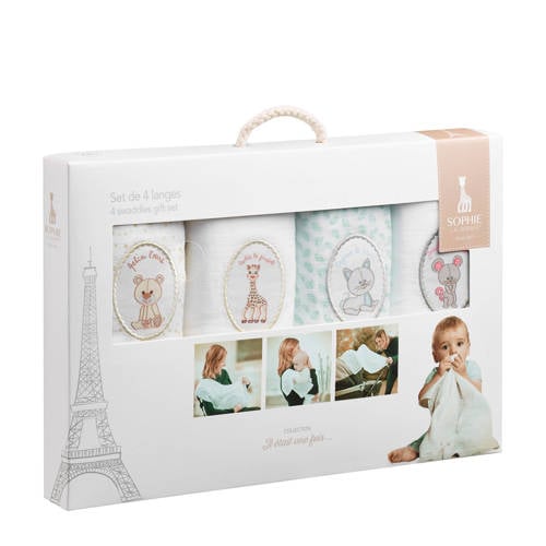 Sophie De Giraf Hydrofiele Doeken 70X70 Cm 4 Stuks sophie de giraf kopen in de aanbieding