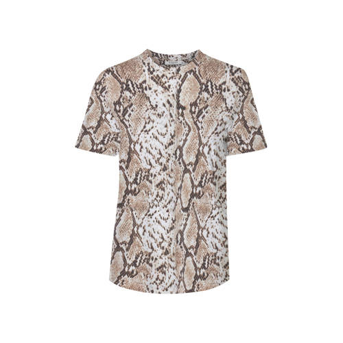 Pieces T Shirt Met Slangenprint pieces kopen in de aanbieding