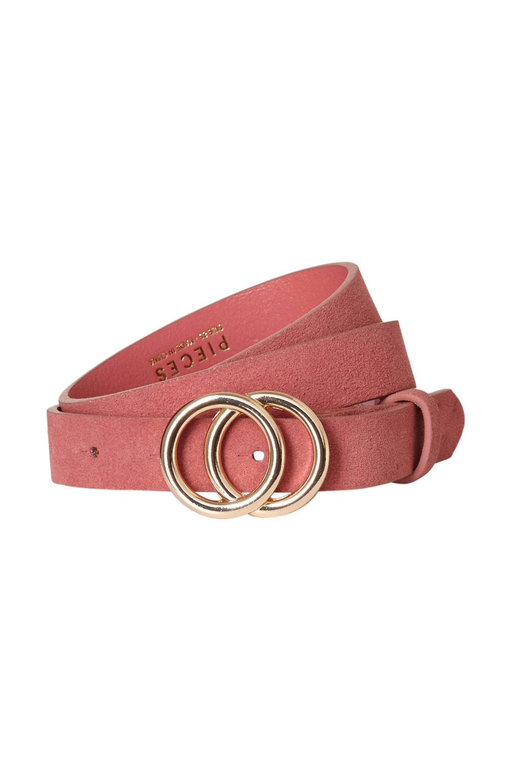 PIECES suède riem roze, Roze