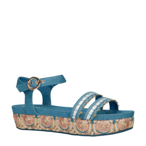 Desigual Triumph Exotic Sandalen Blauw desigual kopen in de aanbieding