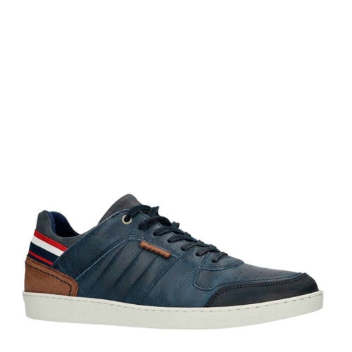 Sacha Leren Sneakers Donkerblauw sacha kopen in de aanbieding Sacha Leren Sneakers Donkerblauw sacha kopen in de aanbieding
