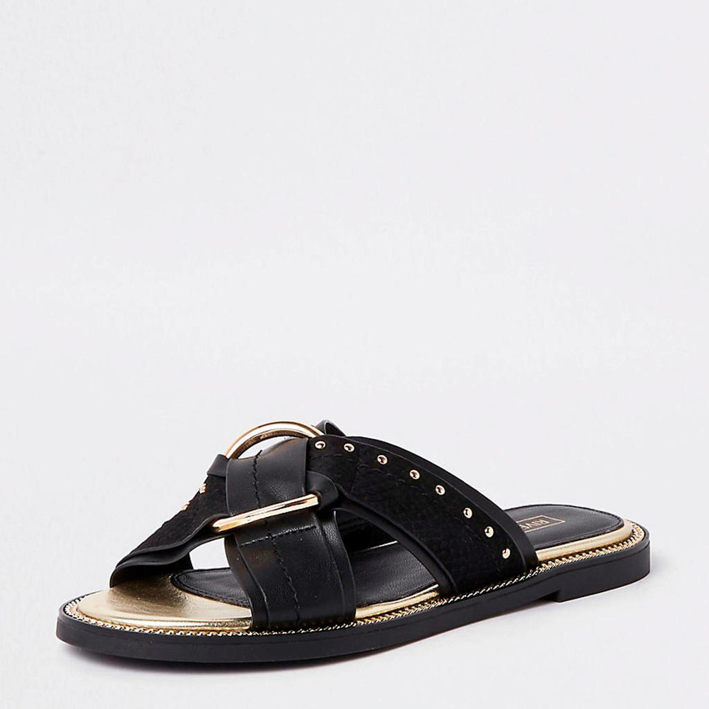 River Island slippers zwart kopen? in huis wehkamp