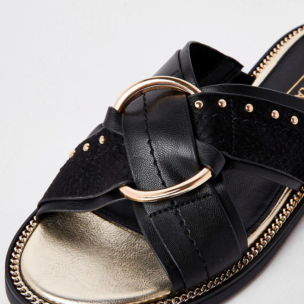 River Island slippers zwart kopen? in huis wehkamp