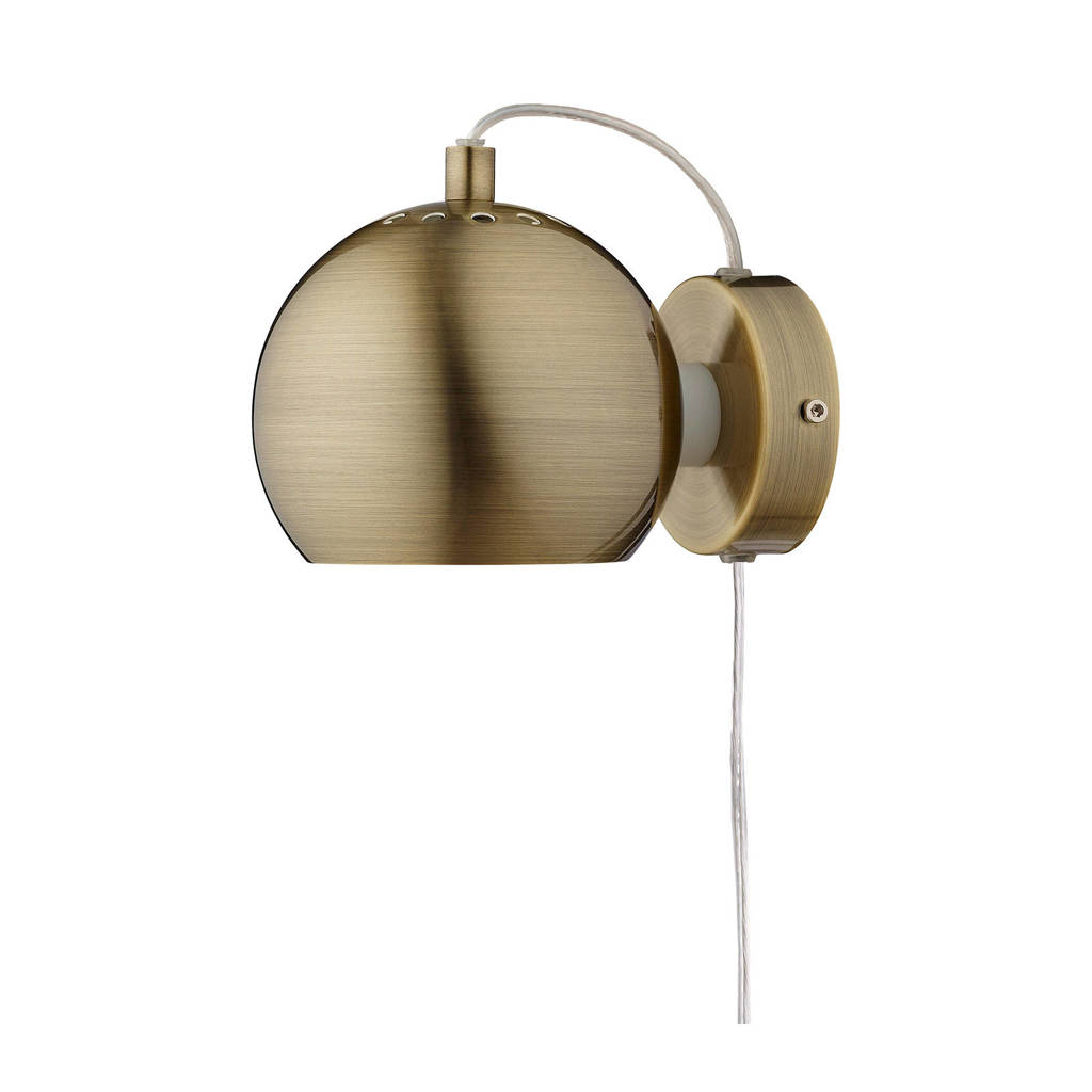 Frandsen Ball magnet wandlamp, mat antique brass