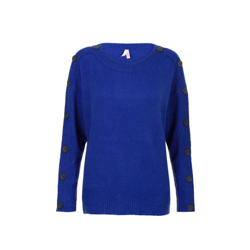 Miss Etam Regulier Trui Met Sierknopen Blauw miss etam kopen in de aanbieding Miss Etam Regulier Trui Met Sierknopen Blauw miss etam kopen in de aanbieding