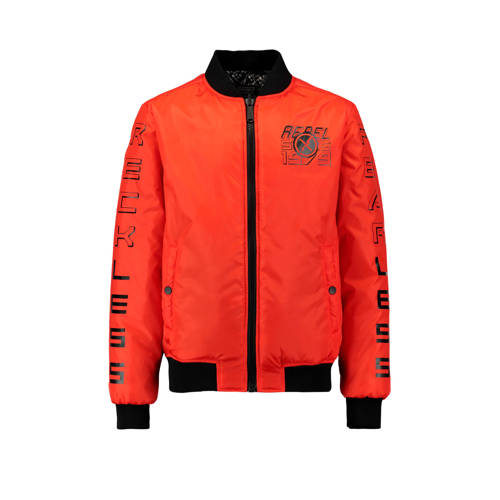 Coolcat Omkeerbaar Bomberjack Met Tekst Oranje coolcat kopen in de aanbieding