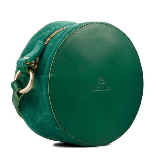 Fred De La Bretoniere Leren Schoudertas Groen fred de la bretoniere kopen in de aanbieding