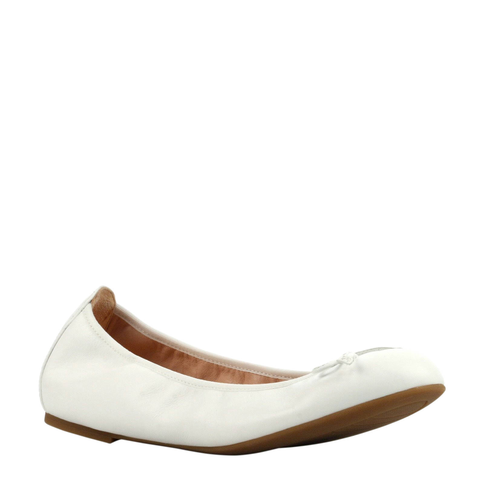 Unisa Acor Na leren ballerina's wit | wehkamp