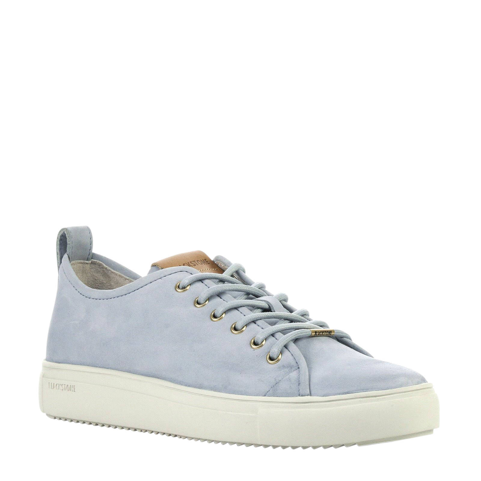 Blackstone nubuck sneakers lichtblauw | wehkamp
