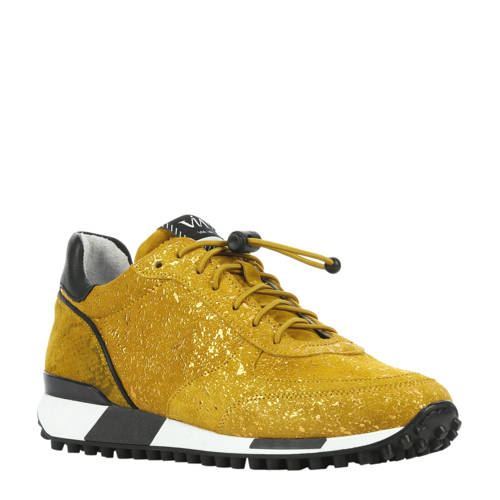 Via Vai Suede Sneakers Okergeel via vai kopen in de aanbieding