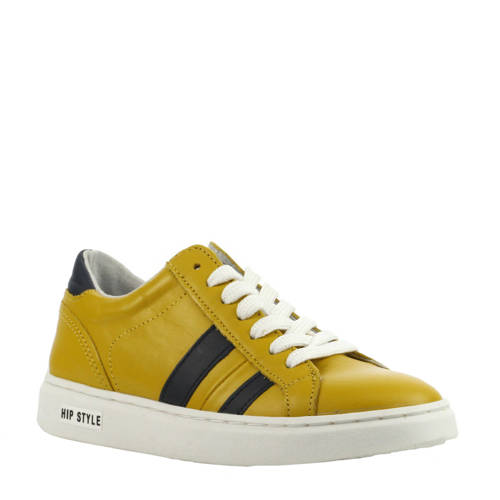 Hip H1750 Leren Sneakers Okergeel hip kopen in de aanbieding