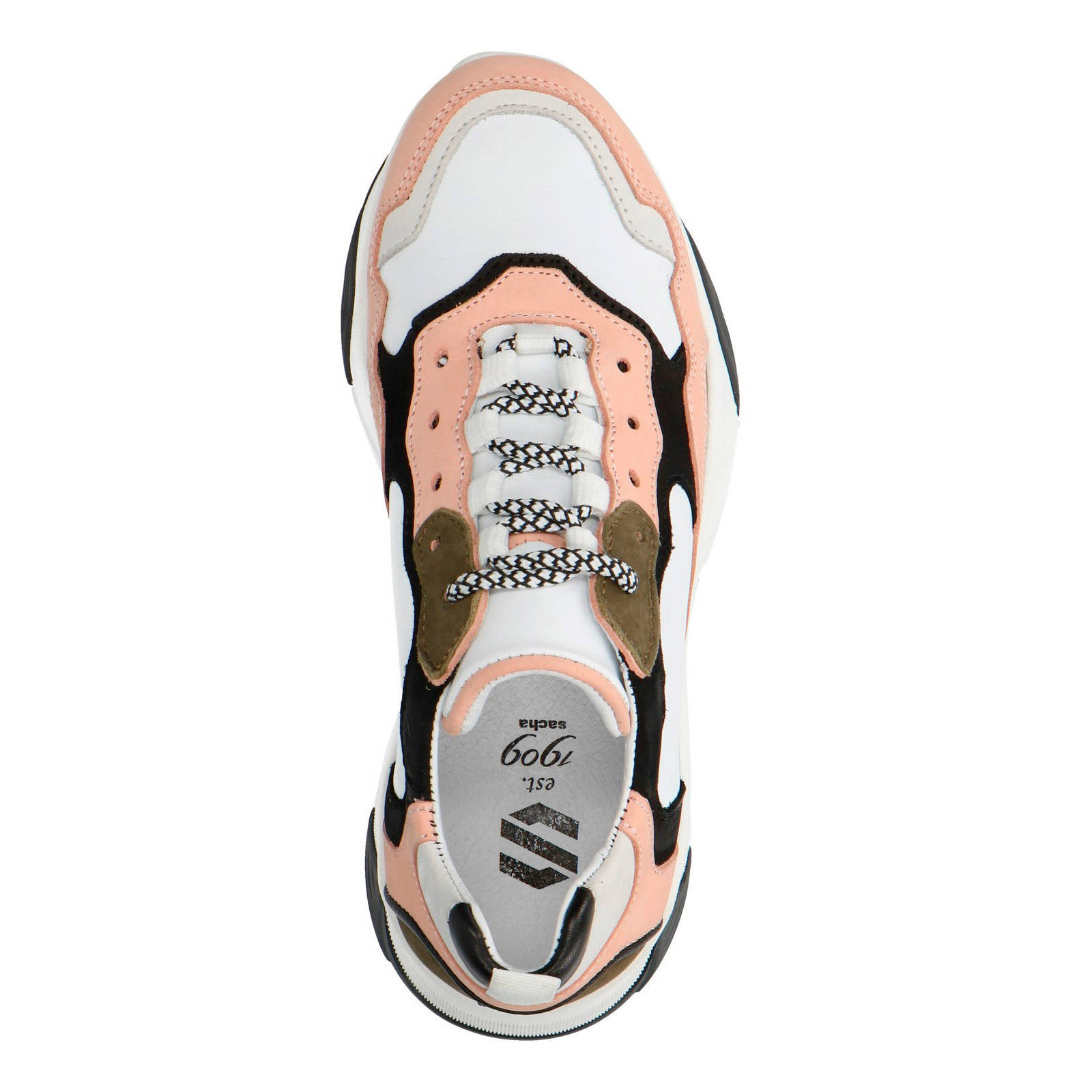 Sacha leren dad sneakers roze | wehkamp