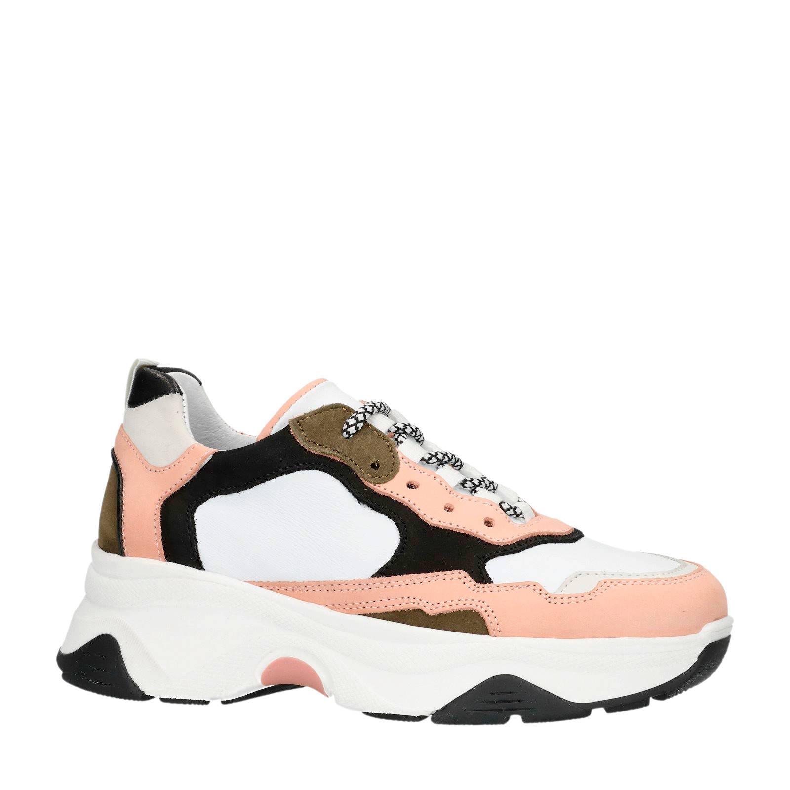 Sacha leren dad sneakers roze | wehkamp