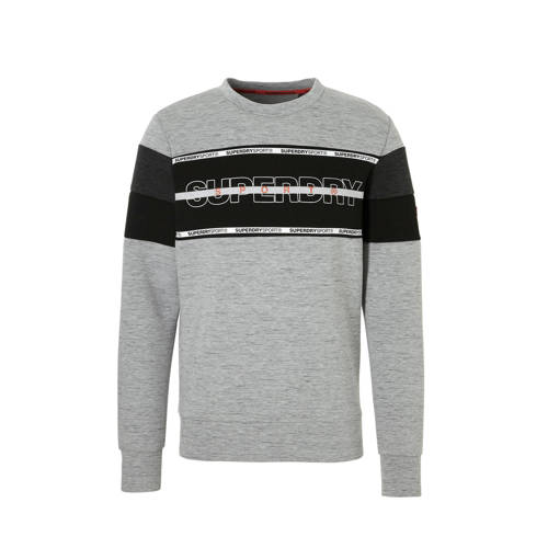 Superdry Sport Sportsweater Grijszwart superdry kopen in de aanbieding