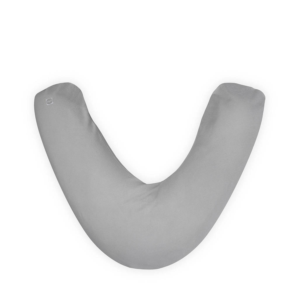 Jollein Tiny waffle voedingskussenhoes soft grey, Grijs