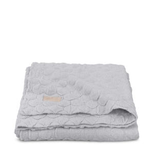 Fancy knit wiegdeken 75x100 cm soft grey