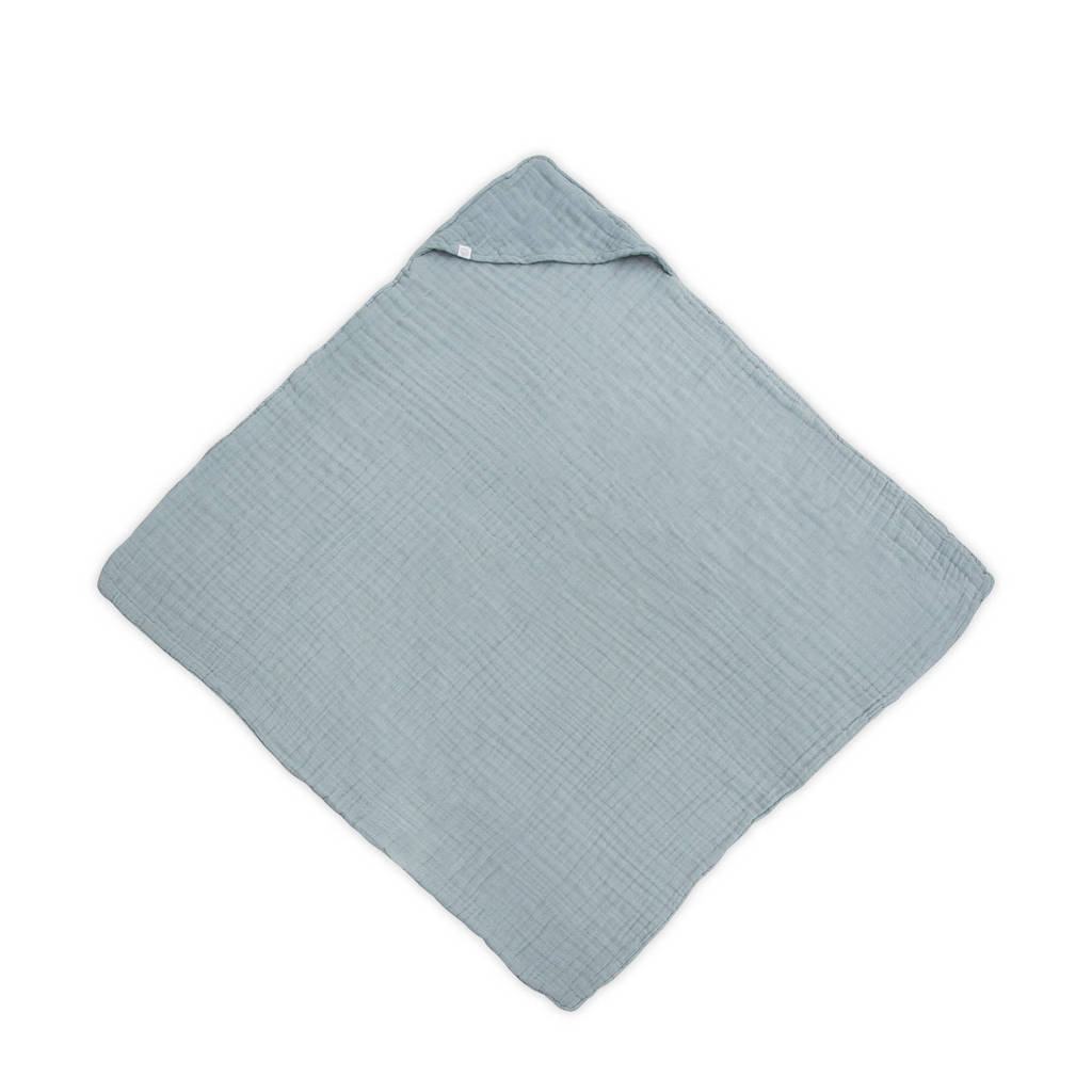 Jollein hydrofiele badcape wrinkled 100x100 cm groen, Groen