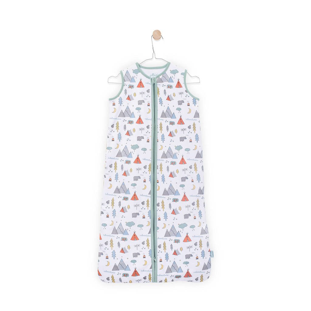 Jollein Outdoor zomer baby slaapzak 70 cm wit/groen
