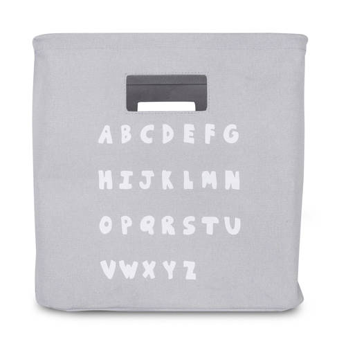 Jollein Abc Opbergmand Soft Grey jollein kopen in de aanbieding