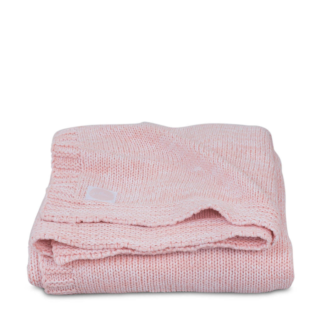 Jollein Melange knit wiegdeken 75x100 cm soft pink