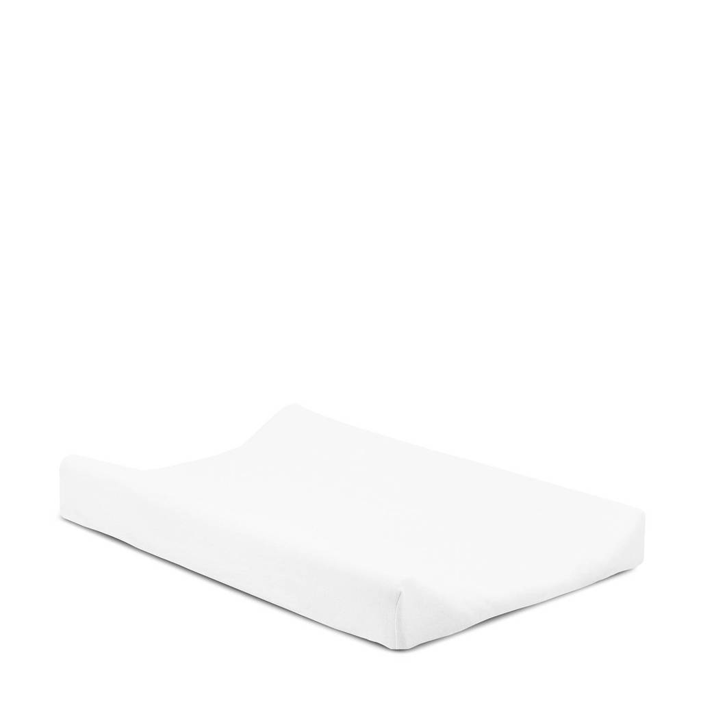 Jollein aankleedkussenhoes jersey 50x70 cm wit, Wit