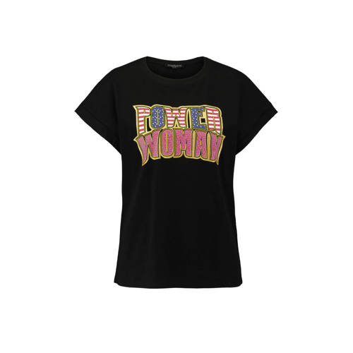 Coolcat T Shirt Met Tekstprint Zwart coolcat kopen in de aanbieding Coolcat T Shirt Met Tekstprint Zwart coolcat kopen in de aanbieding