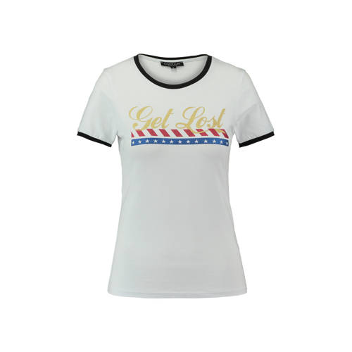 Coolcat T Shirt Met Tekstprint Wit coolcat kopen in de aanbieding Coolcat T Shirt Met Tekstprint Wit coolcat kopen in de aanbieding