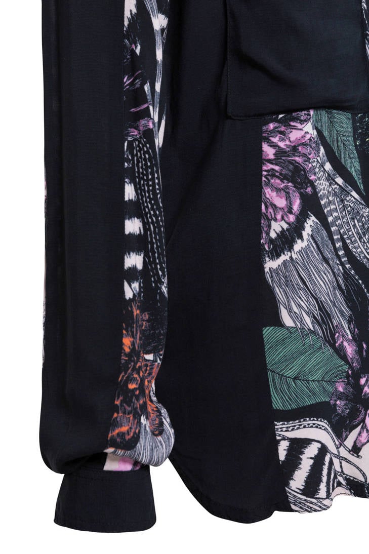 print blouse allover Desigual met zwart wpPxtqtgz