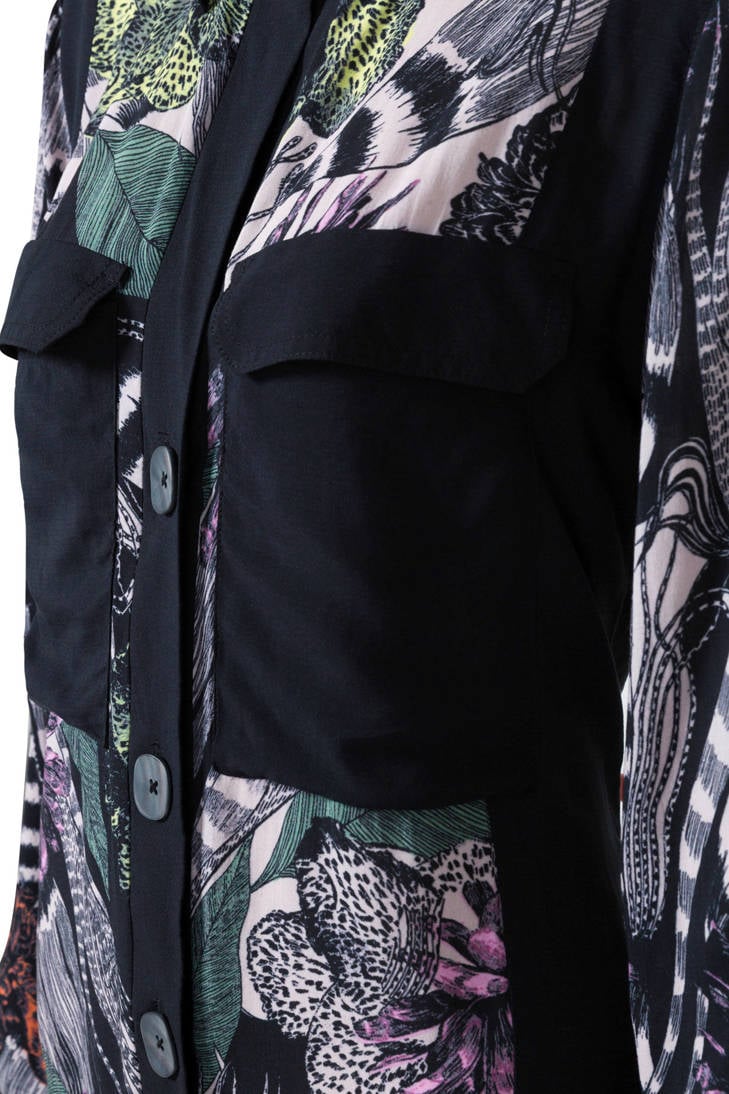 print blouse allover Desigual met zwart wpPxtqtgz