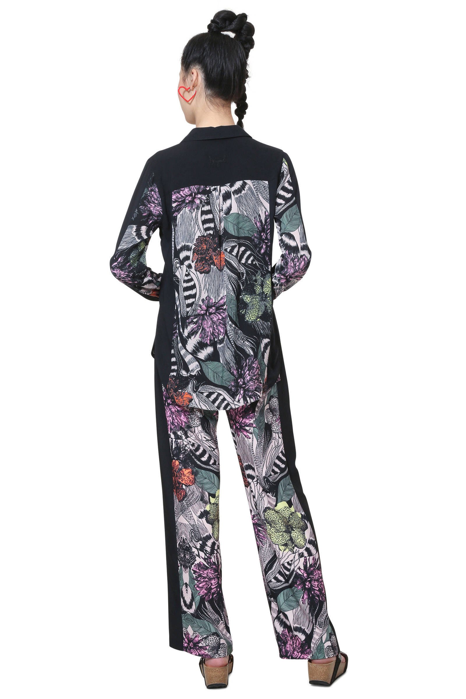 print blouse allover Desigual met zwart wpPxtqtgz