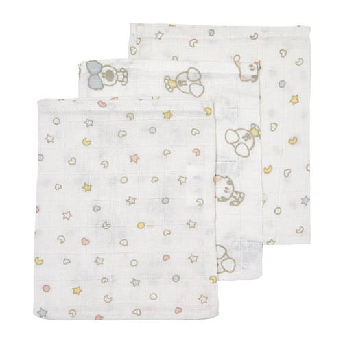 Woezel Pip Hydrofiele Washandjes Set Van 3 woezel pip kopen in de aanbieding