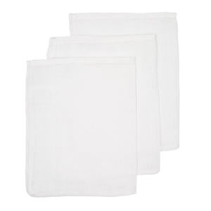 hydrofiele baby washandjes (set van 3) uni wit