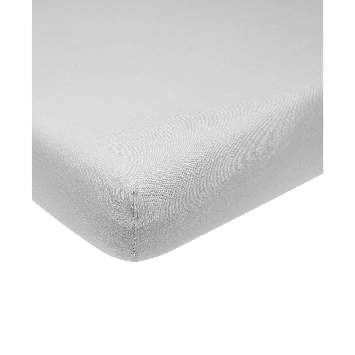 Meyco hoeslaken boxmatras 75x95 cm lichtgrijs