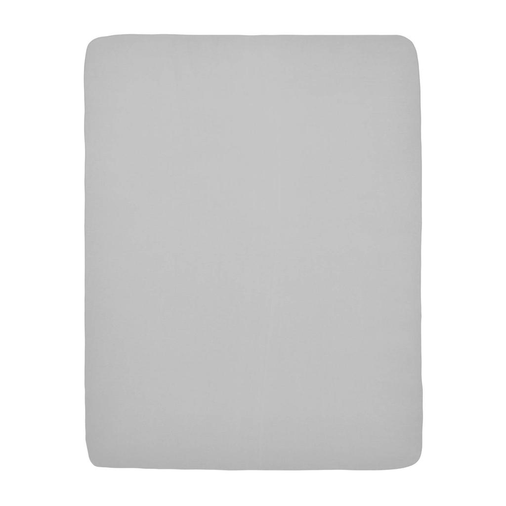 Meyco hoeslaken boxmatras 75x95 cm lichtgrijs