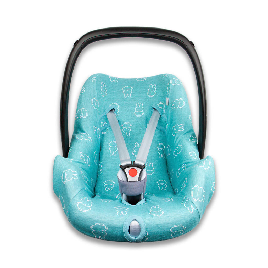 nijntje autostoelhoes 0+ interlock smile turquoise