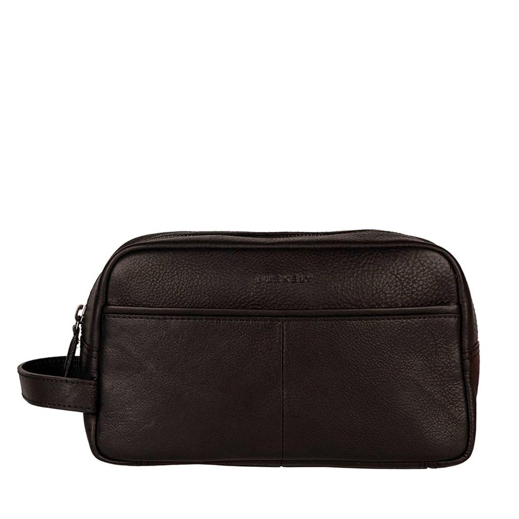 BURKELY Antique Avery leren toilettas zwart