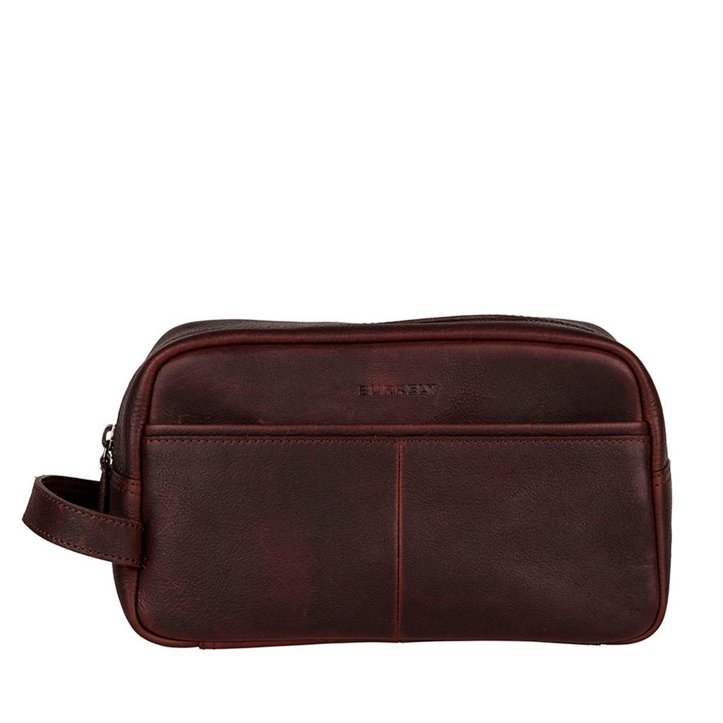 BURKELY Antique Avery leren toilettas bruin