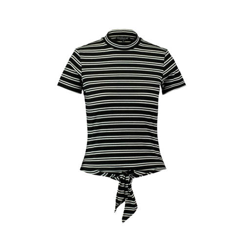 Coolcat Top Met Strikdetail Zwartwit coolcat kopen in de aanbieding