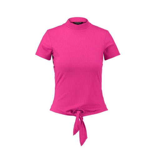 Coolcat Top Met Strikdetail Fuchsia coolcat kopen in de aanbieding Coolcat Top Met Strikdetail Fuchsia coolcat kopen in de aanbieding