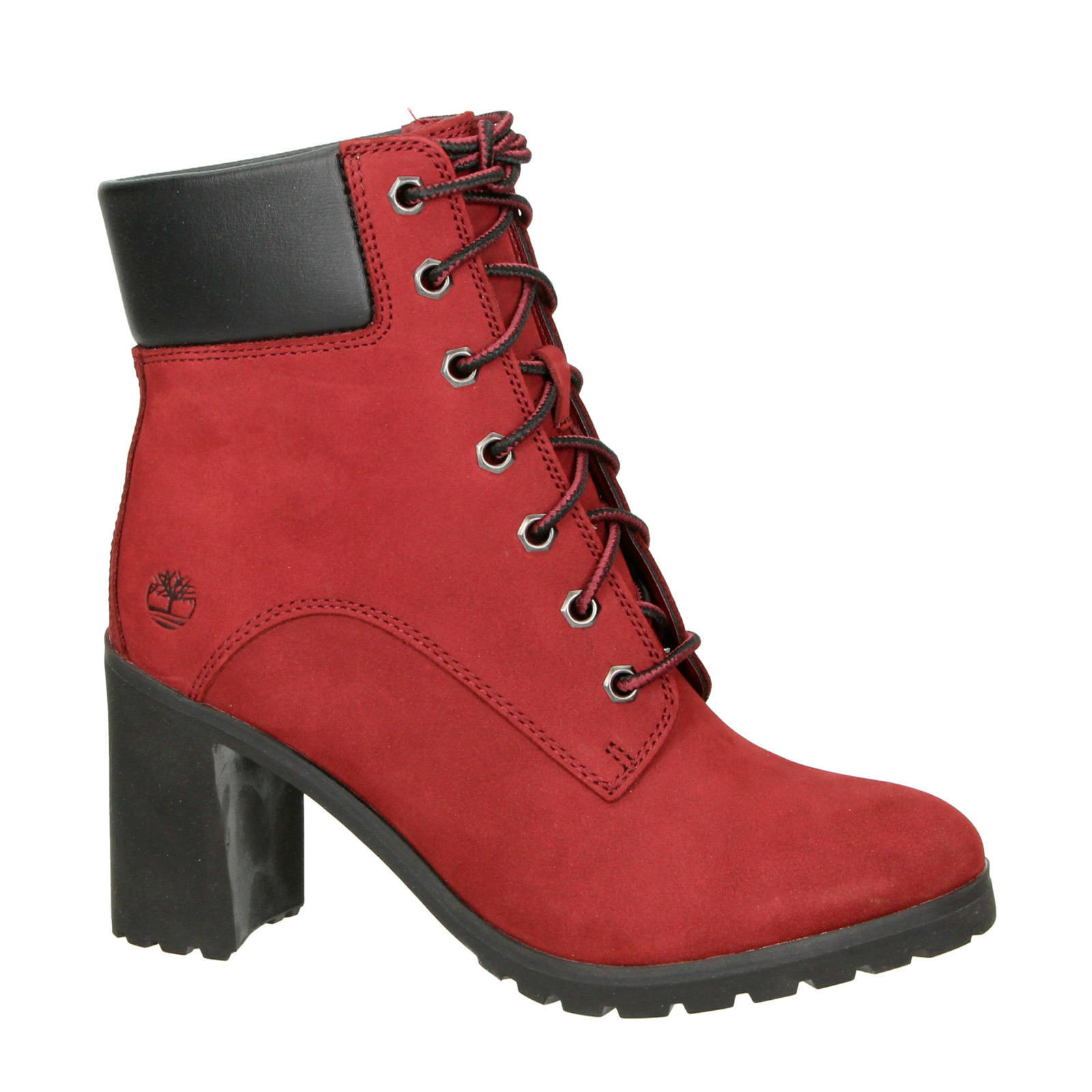 Timberland Allington nubuck veterboots rood | wehkamp