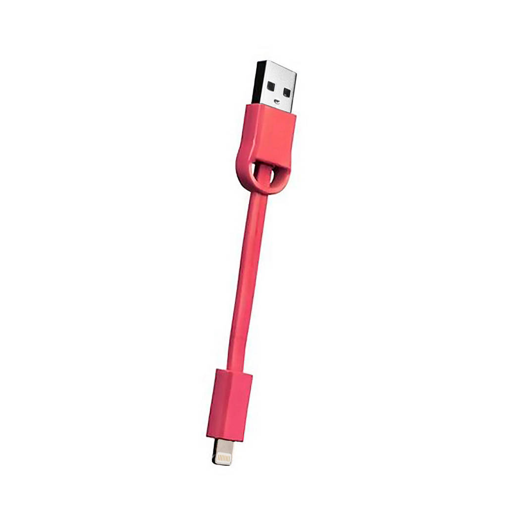 Temium Keychain kabel USB2.0/Lightning, Rood