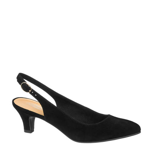 5Th Avenue Suede Slingback Pumps Zwart 5th avenue kopen in de aanbieding