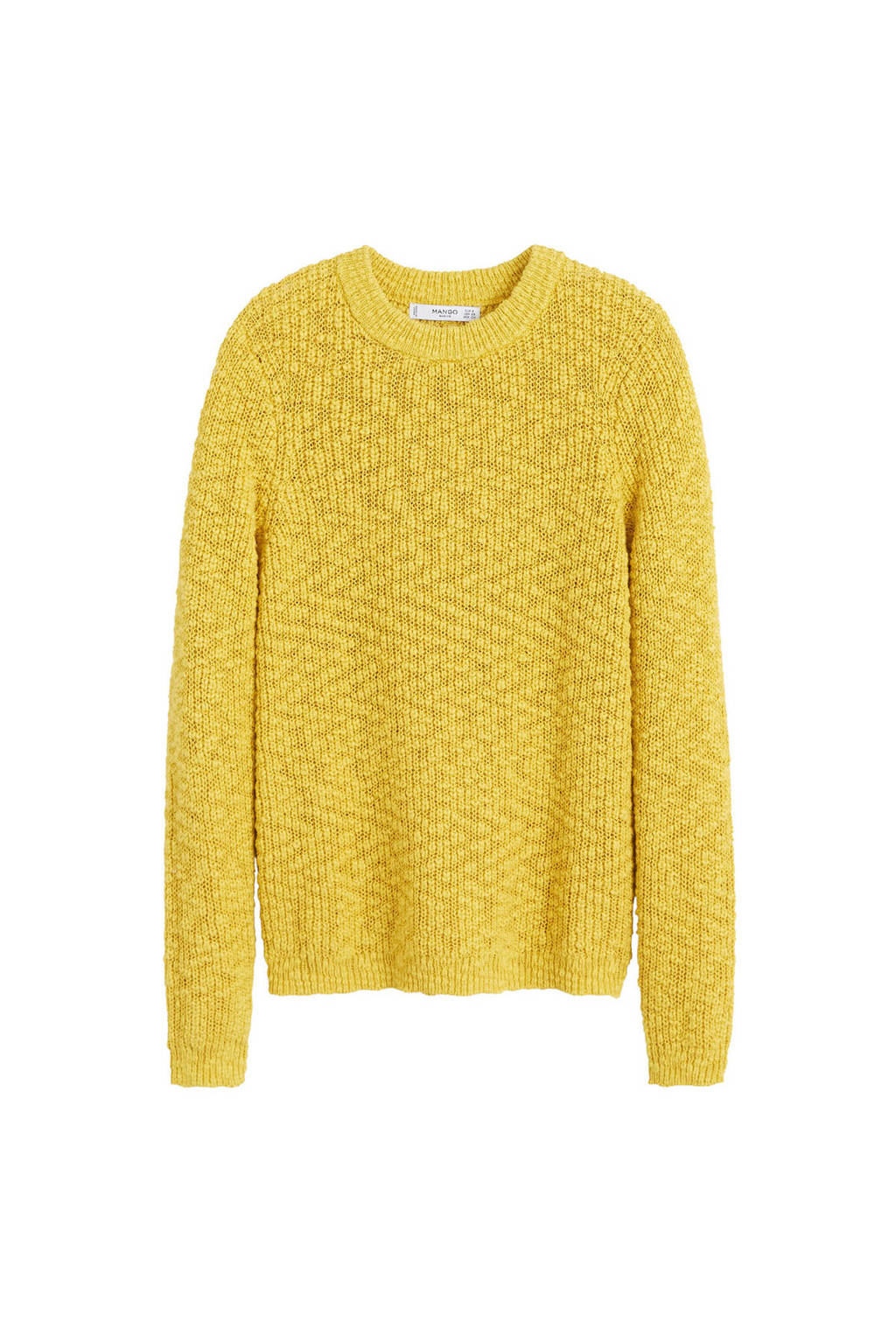 Mango katoenen trui geel, Geel