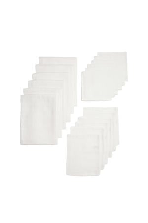 hydrofiele starterset uni - wit (set van 3x6)