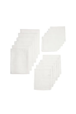 hydrofiele starterset uni - wit (set van 3x6)