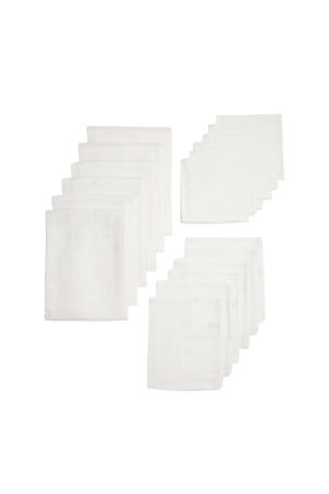 hydrofiele starterset uni - wit (set van 3x6)