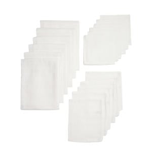 hydrofiele starterset uni - wit (set van 3x6)