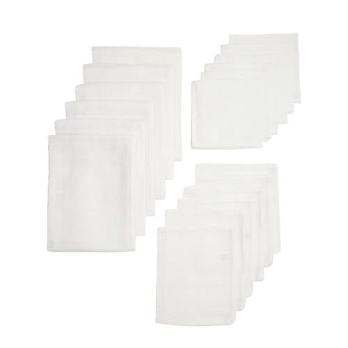 Meyco hydrofiele starterset uni - set van 3x6 wit afbeelding
