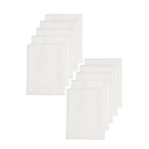 hydrofiele doek 70x70 cm wit (set van 10)