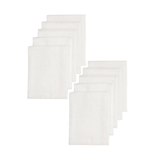 Meyco hydrofiele doek 70x70 cm wit - set van 10 afbeelding